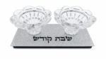 Bougeoirs Chabbat Verre Paillettes - Kiddouch Judaica