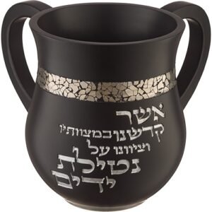 Keli en polymère 14 cm - Noir éclats argentés