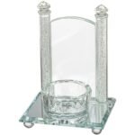 Porte-bougie en cristal pour bougie souvenir 13*12 cm