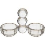 Élégante salière et poivrière en cristal 12*14 cm