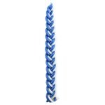 Bougie élégante en cire pour la Havdalah, 30 cm - Bleu et blanc
