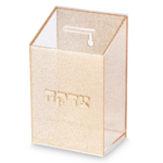 Boîte à Tsedaka Acrylique 16cm - Tronc Charité Judaica
